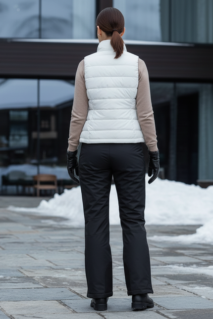 Pantalon De Ski Noir Imperméable Femme Bretelles Cargo - Polyester - vue 2