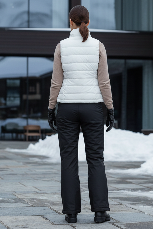Pantalon De Ski Noir Imperméable Femme Bretelles Cargo - Polyester - vue 2