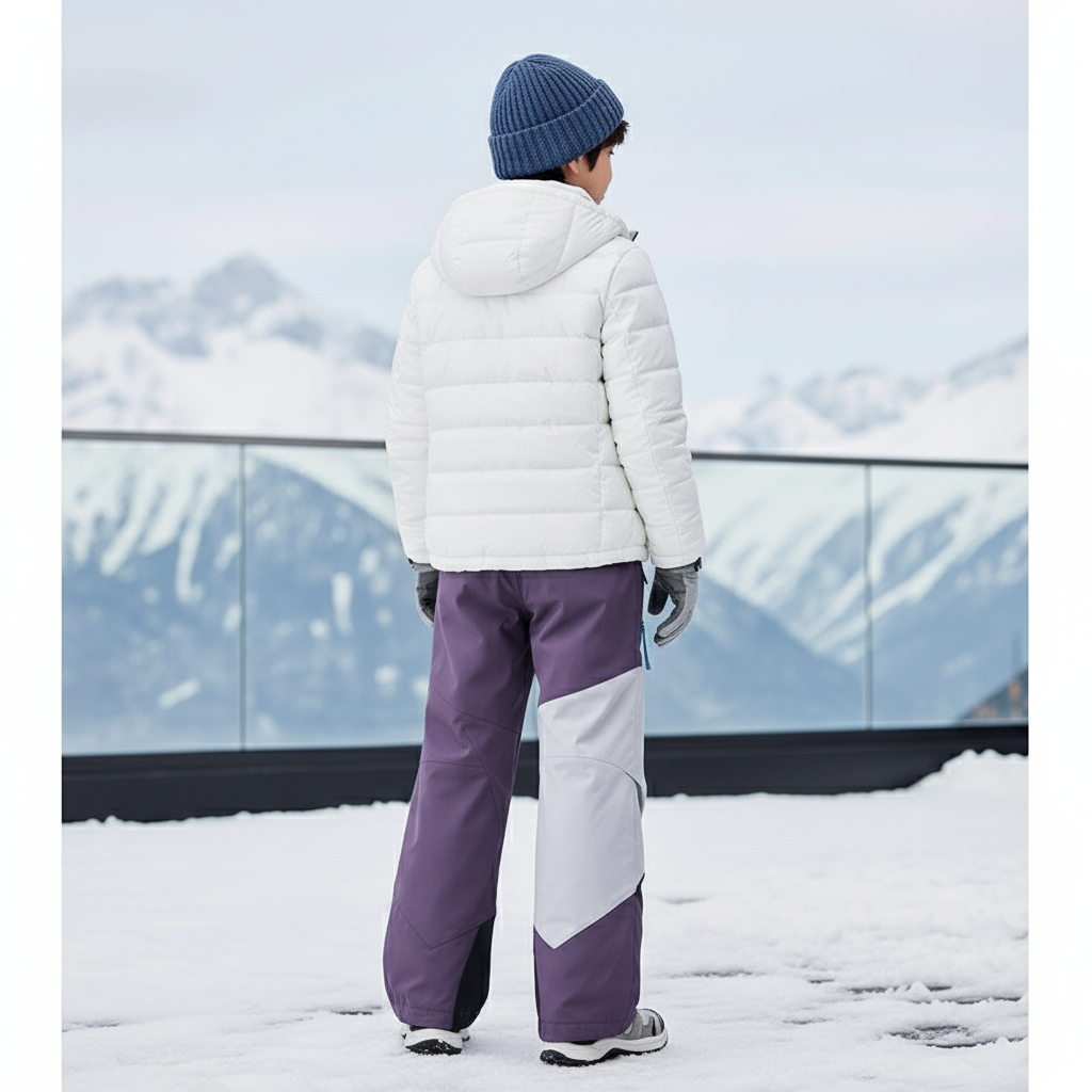 Pantalon De Ski Violet Enfant Imperméable Hiver Cargo - Polyester - vue 2
