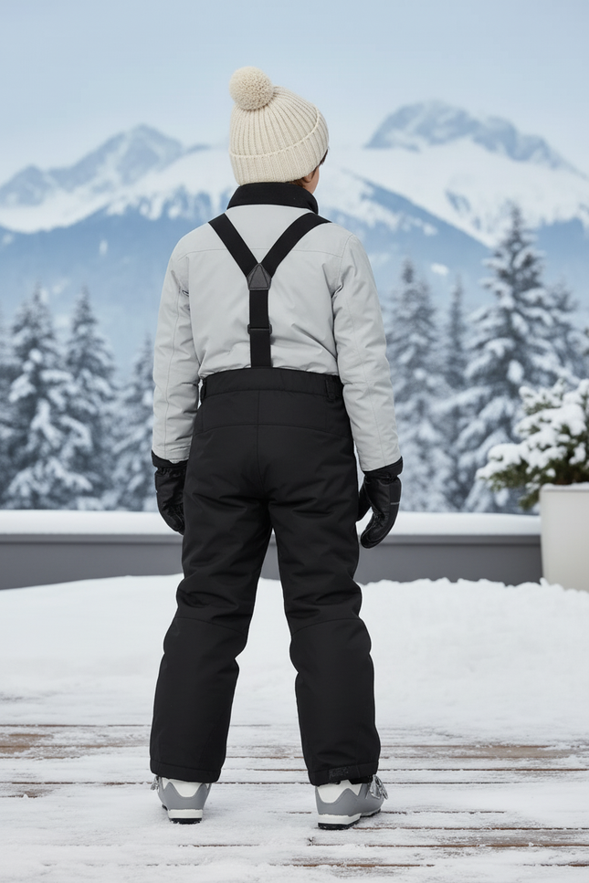 Pantalon De Ski Noir Enfant Imperméable Respirant - Polyester - vue 2