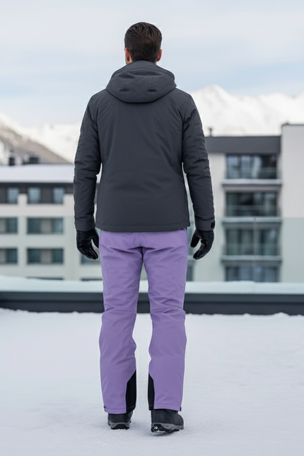 Pantalon De Ski Violet Imperméable Cargo Homme Hiver - Polyester - vue 2