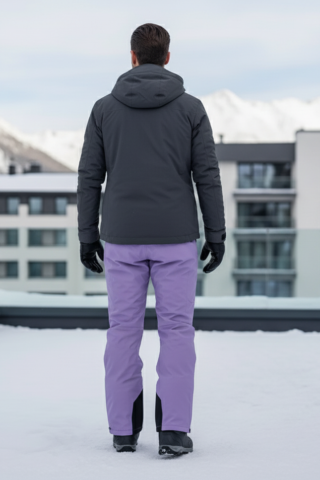 Pantalon De Ski Violet Imperméable Cargo Homme Hiver - Polyester - vue 2