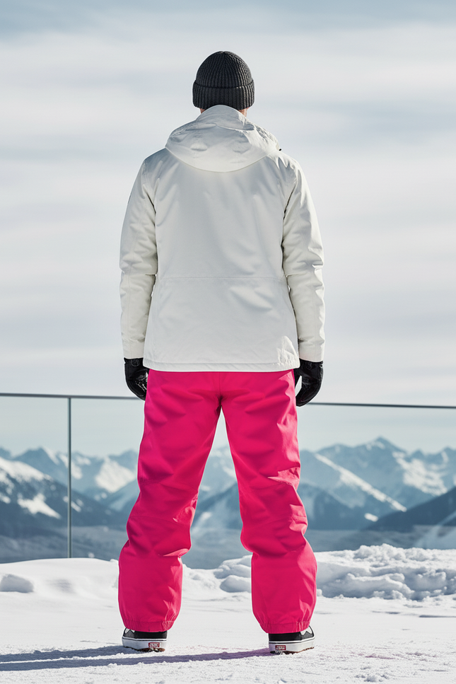 Pantalon De Ski Rose Vif Imperméable Ample Unisexe - Polyester - vue 2