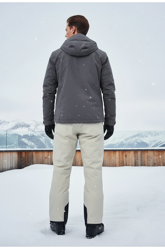 Pantalon De Ski Beige Droit Imperméable Homme - Polyester - vue 2