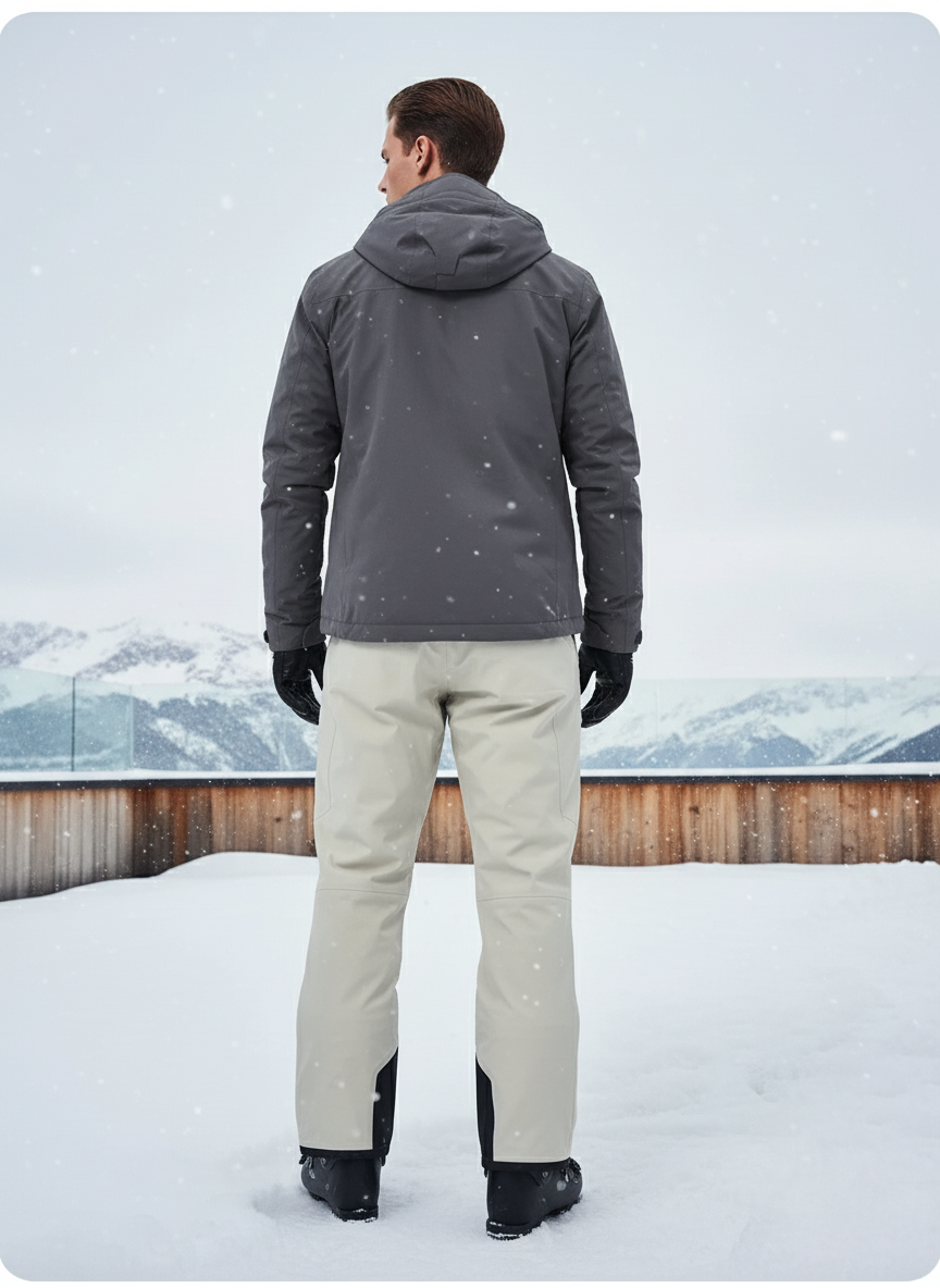 Pantalon De Ski Beige Droit Imperméable Homme - Polyester - vue 2