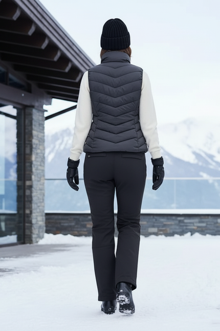 Pantalon De Ski Noir Stretch Imperméable Femme - Polyester - vue 2