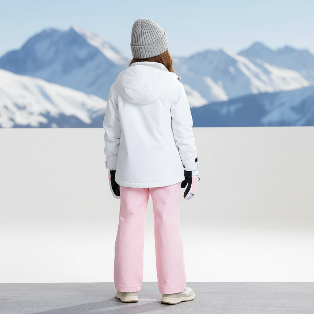 Pantalon De Ski Rose Imperméable Coupe Droite Enfant - Polyester - vue 2