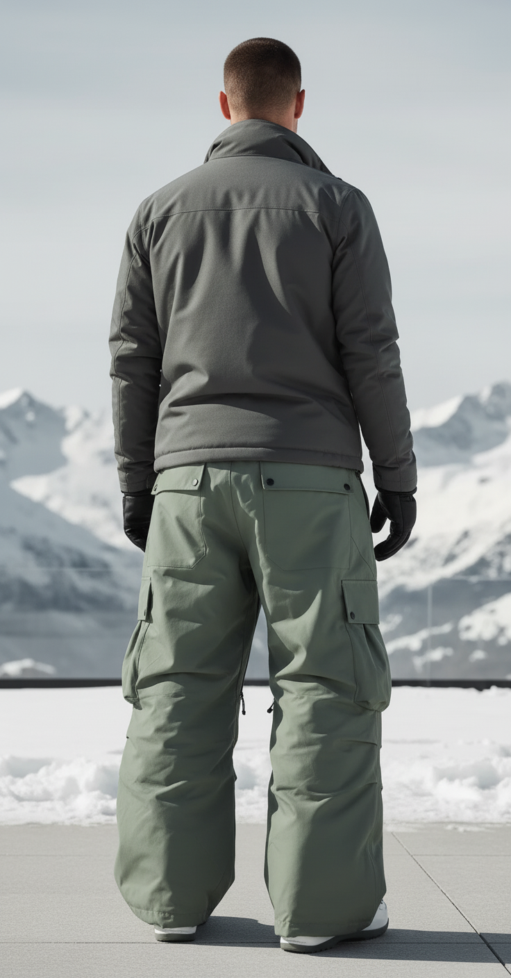 Pantalon De Ski Oversize - Kaki Polyester - vue 2