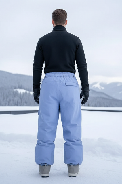 Pantalon De Ski Bleu Ciel Ample Imperméable Chaud Hiver - Polyester - vue 2