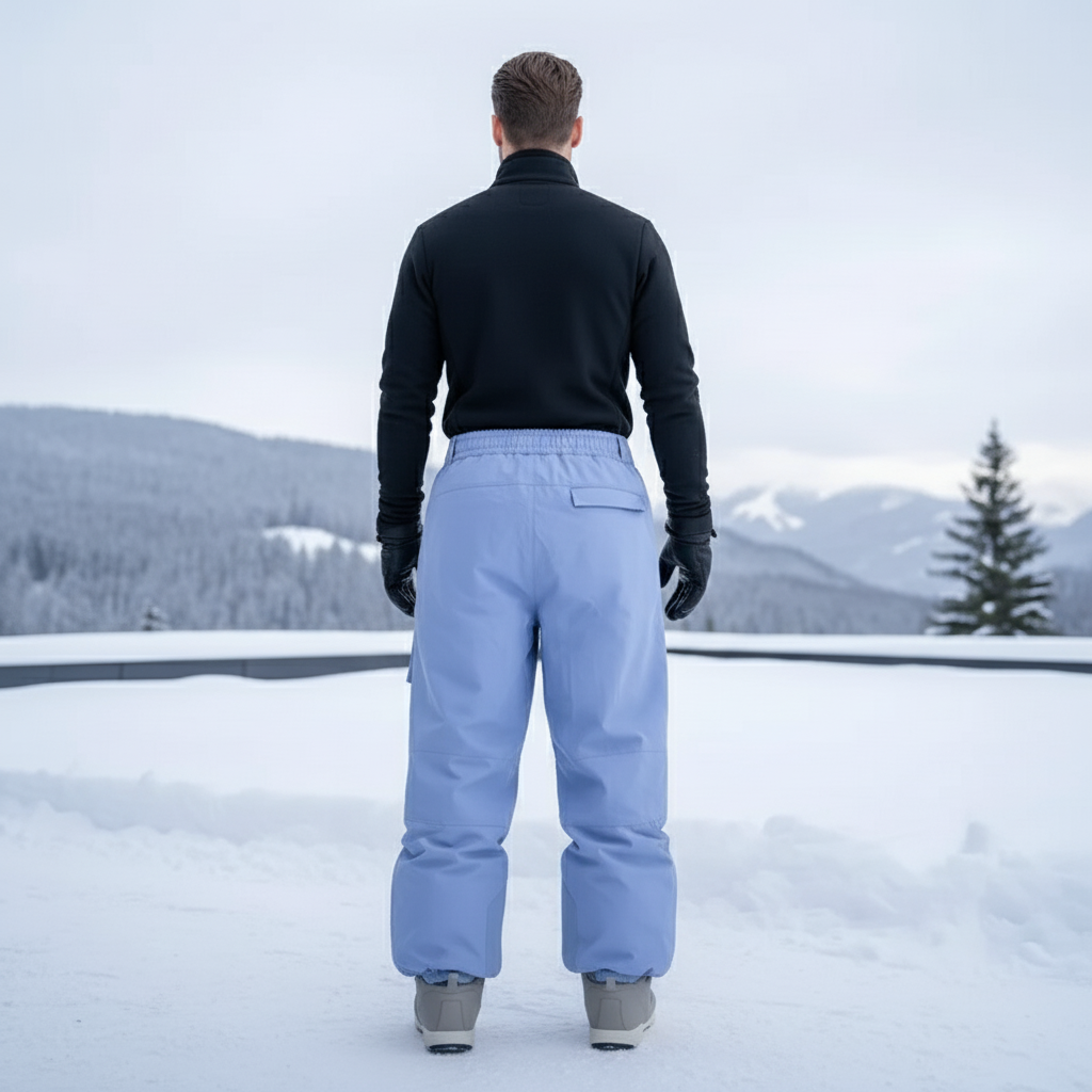 Pantalon De Ski Bleu Ciel Ample Imperméable Chaud Hiver - Polyester - vue 2