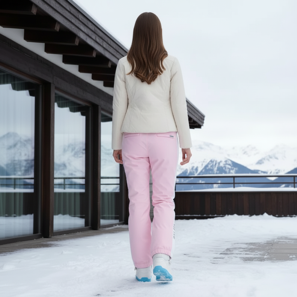 Pantalon De Ski Rose Imperméable Femme Hiver - Polyester - vue 2