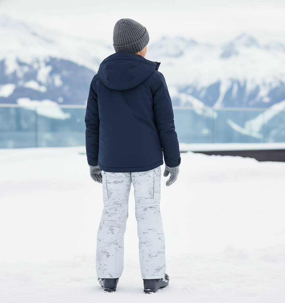 Pantalon De Ski Blanc Camouflage Imperméable Enfant Hiver - Polyester - vue 2