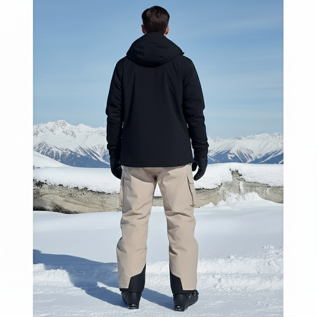 Pantalon De Ski Kaki Ample Imperméable Homme - Polyester - vue 2