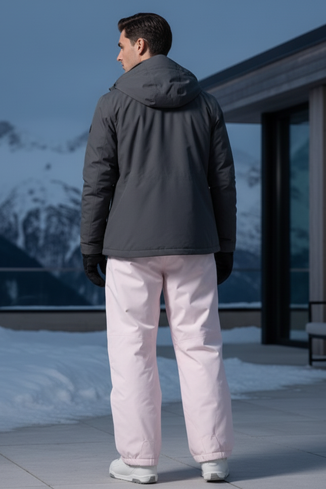 Pantalon De Ski Rose Pâle Ample Imperméable Unisexe - Polyester - vue 2