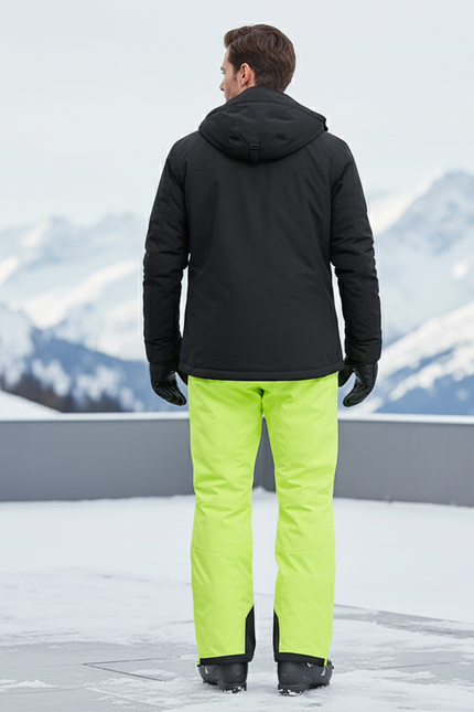 Pantalon De Ski Vert Fluo Homme - Polyester - vue 2