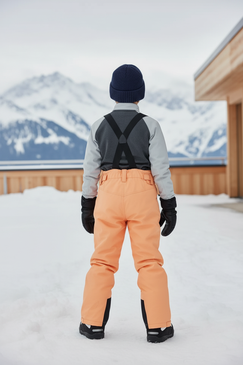 Pantalon De Ski Enfant Orange Imperméable Respirant Hiver - Polyester - vue 2