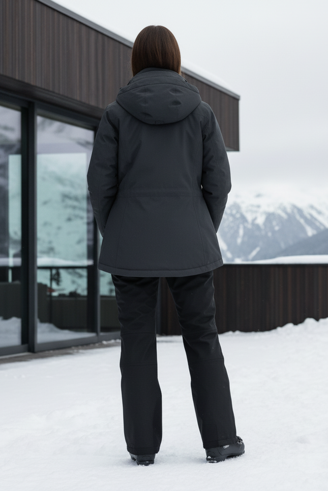 Pantalon De Ski Noir Imperméable Bretelles Unisexe - Polyester - vue 2