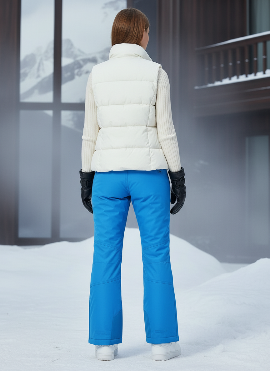 Pantalon De Ski Bleu Imperméable Respirant Coupe-Vent Hiver - Polyester - vue 2