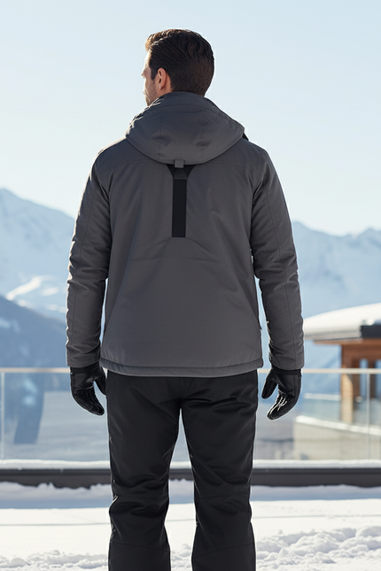 Pantalon De Ski Noir Imperméable Bretelles Homme Chaud - Polyester - vue 2