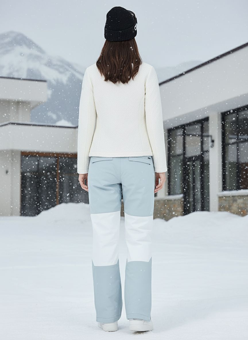 Pantalon De Ski Bleu Clair Bicolore Imperméable Femme - Polyester - vue 2