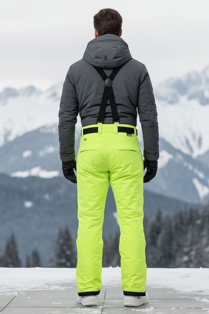 Pantalon De Ski Vert Fluo - Polyester - vue 2