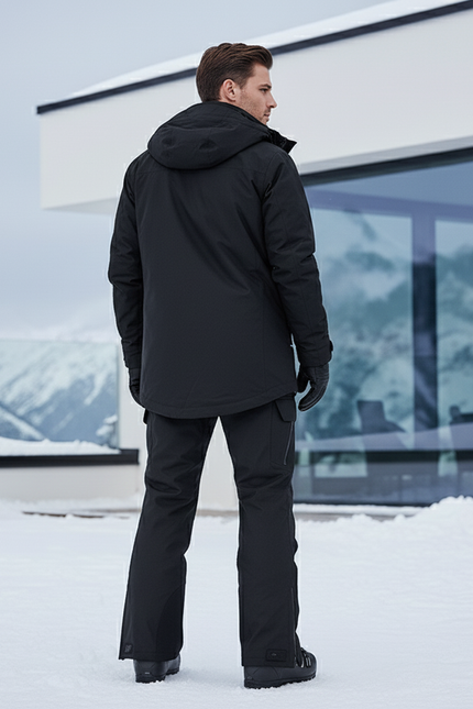 Pantalon De Ski Noir Ample Imperméable Hiver - Polyester - vue 2