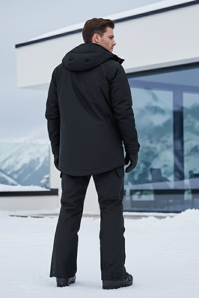 Pantalon De Ski Noir Ample Imperméable Hiver - Polyester - vue 2