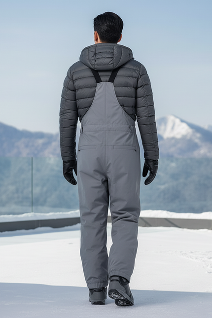 Pantalon De Ski Homme Chaud - Gris Polyester - vue 2