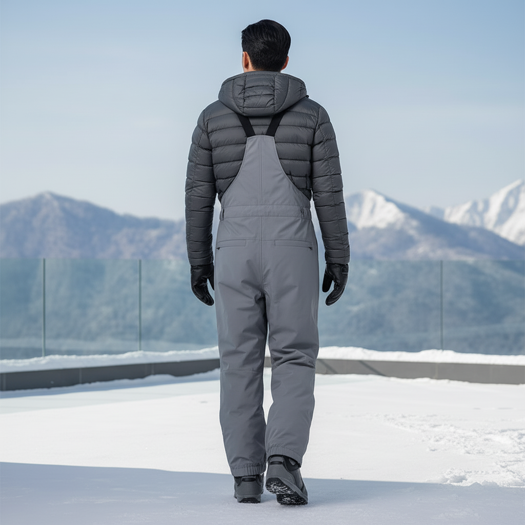 Pantalon De Ski Homme Chaud - Gris Polyester - vue 2