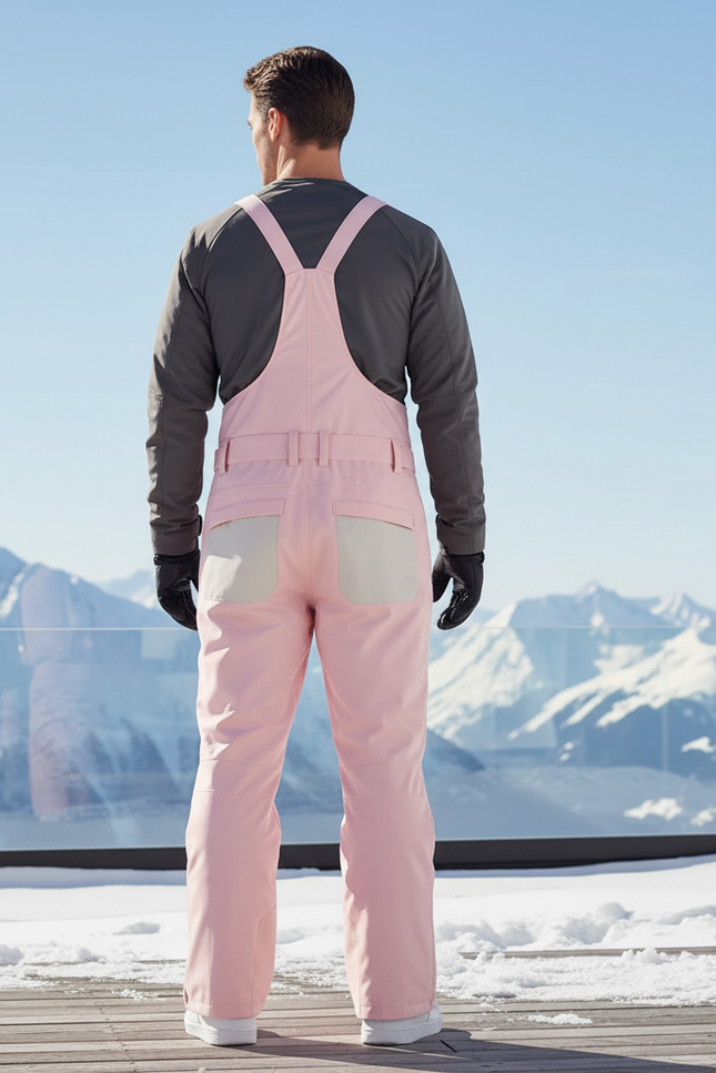 Pantalon De Ski Rose Bretelles Imperméable Homme Hiver - Polyester - vue 2