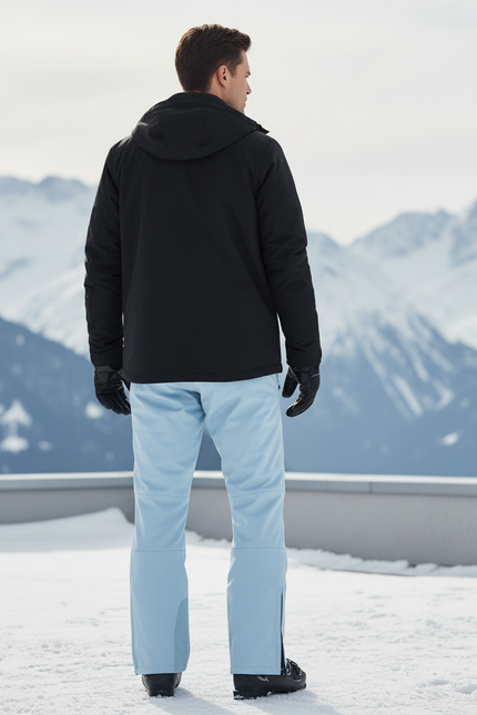 Pantalon De Ski Bleu Ciel Imperméable Hiver Homme Chaud - Polyester - vue 2