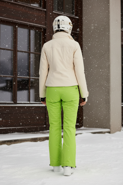 Pantalon De Ski Vert Citron Imperméable Coupe Droite Femme - Polyester - vue 2