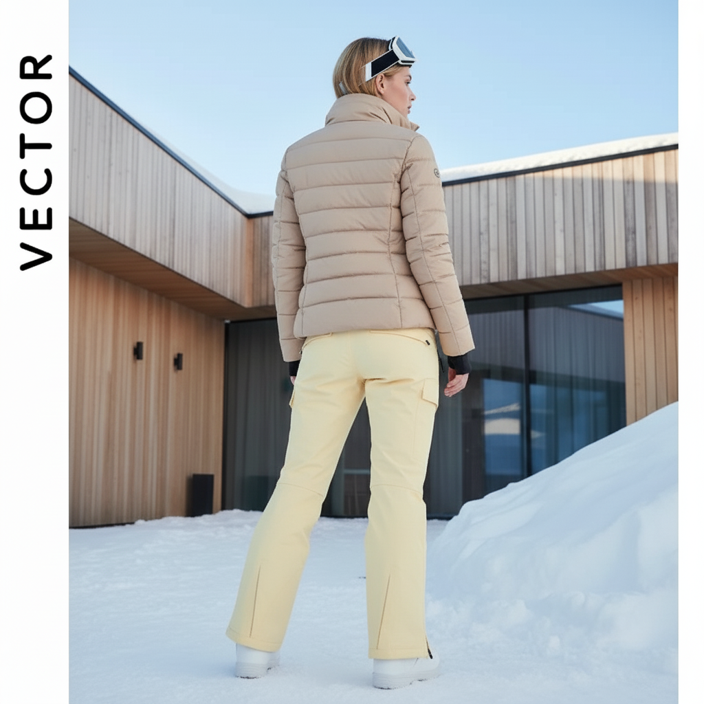 Pantalon De Ski Large Femme - Jaune Polyester - vue 2