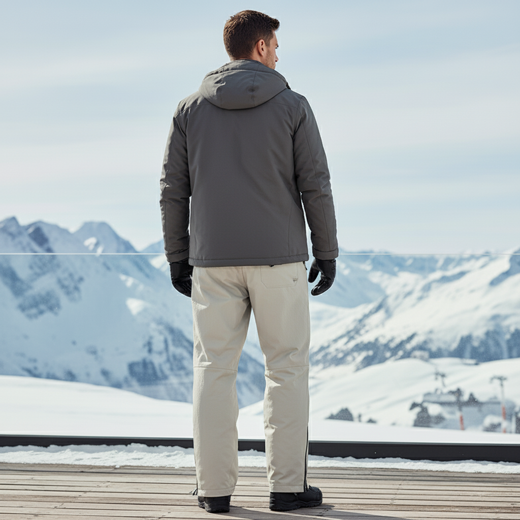 Pantalon De Ski Randonnée Homme - Beige Polyester - vue 2