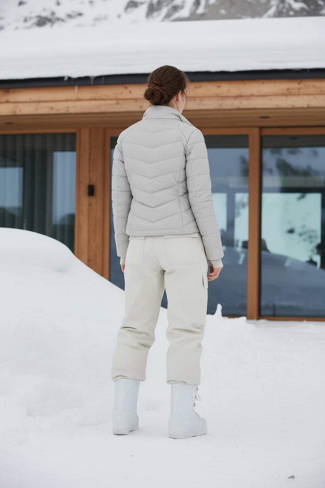 Pantalon De Ski Crème Ample Imperméable Unisexe Cargo - Beige Polyester - vue 2