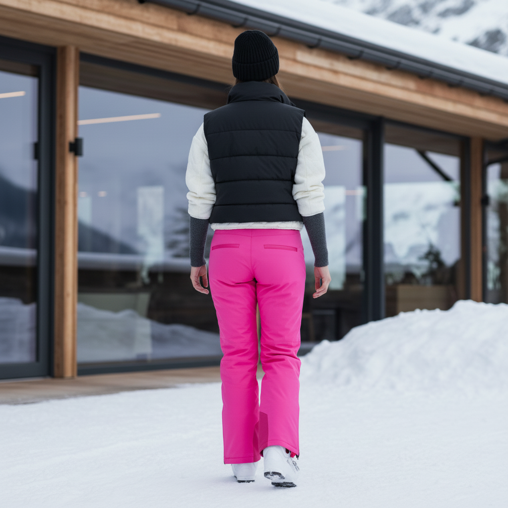 Pantalon De Ski Rose Fuschia Imperméable Femme Chaud - Polyester - vue 2