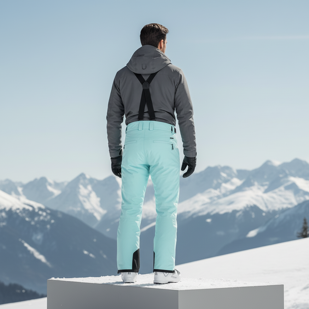 Pantalon De Ski Bleu Turquoise Homme - Polyester - vue 2