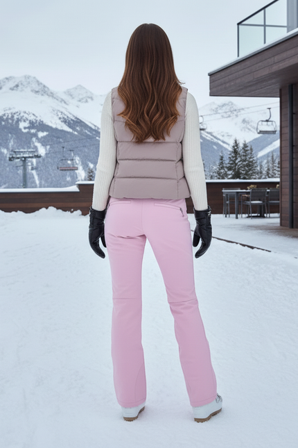 Pantalon De Ski Rose Slim Coupe Droite Élégant - Polyester - vue 2