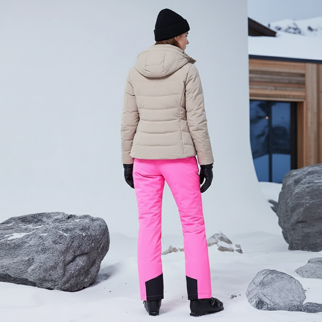 Pantalon De Ski Rose Vif Imperméable Coupe-Vent Femme - Polyester - vue 2
