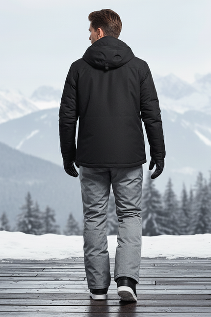Pantalon De Ski Gris Imperméable Homme Doublé Hiver - Polyester - vue 2
