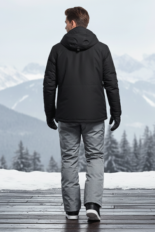 Pantalon De Ski Gris Imperméable Homme Doublé Hiver - Polyester - vue 2