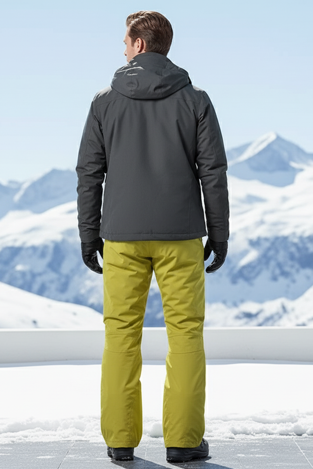 Pantalon De Ski Vert Ample Imperméable Hiver Homme - Polyester - vue 2