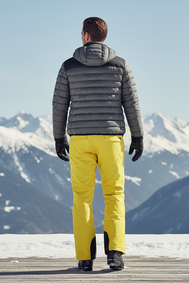Pantalon De Ski Jaune Cargo Imperméable Homme - Polyester - vue 2