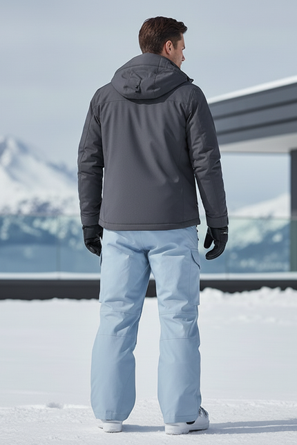 Pantalon De Ski Bleu Clair Ample Cargo Homme - Polyester - vue 2