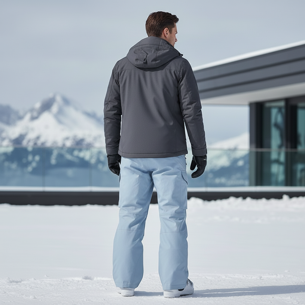 Pantalon De Ski Bleu Clair Ample Cargo Homme - Polyester - vue 2
