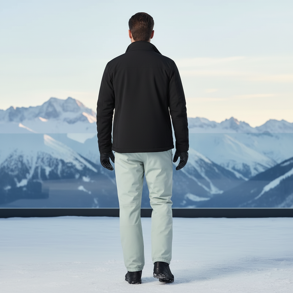 Pantalon De Ski Gris Clair Droit Imperméable Unisexe - Polyester - vue 2