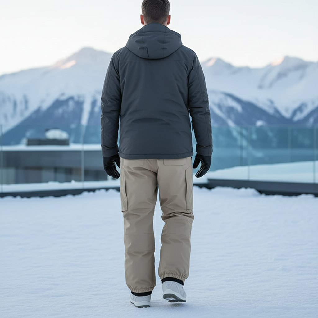 Pantalon De Ski Beige Cargo Ample Respirant Homme - Polyester - vue 2
