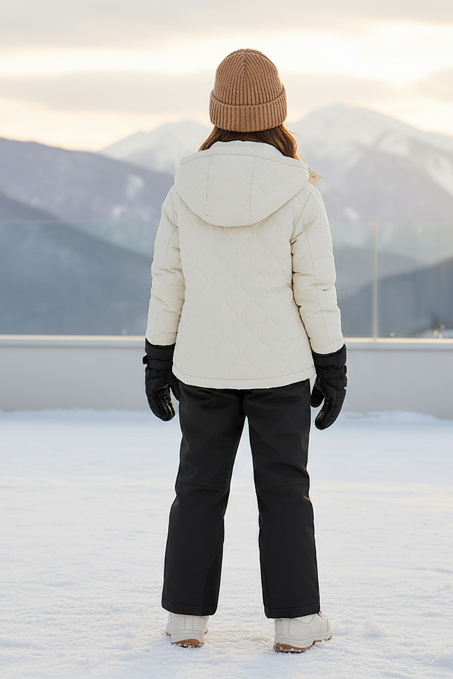 Pantalon De Ski Noir Imperméable Chaud Enfant Hiver - Polyester - vue 2