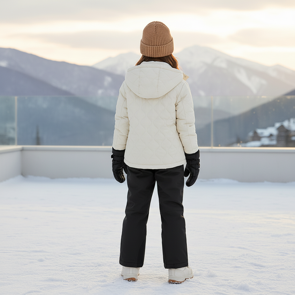 Pantalon De Ski Noir Imperméable Chaud Enfant Hiver - Polyester - vue 2