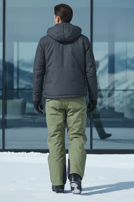 Pantalon De Ski Vert Kaki Ample Imperméable Homme - Polyester - vue 2